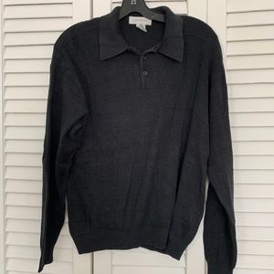 Men’s Lamberti Tone on Tone Checked Knit Top